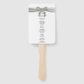 Wit Diamant Bow Trouwprogramma Handwaaier (Achterkant)