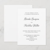 Wit | DIGITALE Eenvoudige Elegante Minimale Bruilo Kaart (Voorkant / Achterkant)