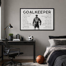 Wit doelman voetbal motivatie muurkunst