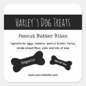 Wit | Dog Treat Business Labels (Voorkant)