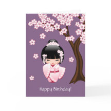 Wit Doll van Kokeshi van de Kimono - de Leuke