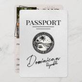 Wit Dominicaanse Republiek paspoort Bewaar de datu Save The Date (Voorkant / Achterkant)