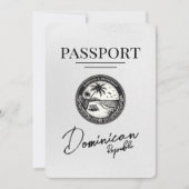 Wit Dominicaanse Republiek paspoort Bewaar de datu Save The Date (Voorkant)