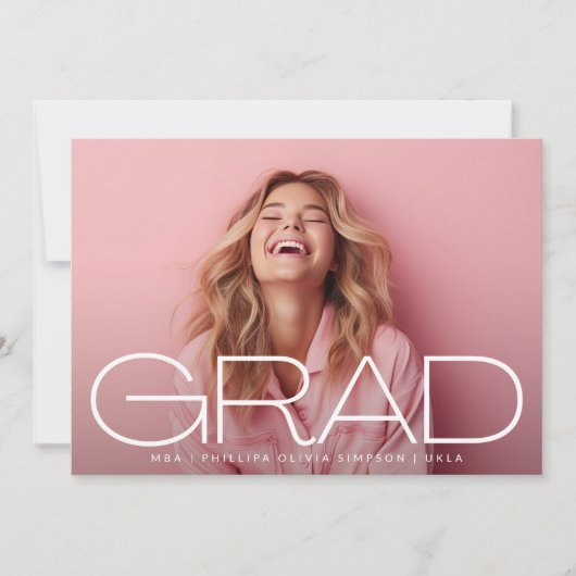 Wit Donker Overlay Portret Moderne Foto Aankondiging (Voorkant)