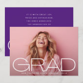 Wit Donker Overlay Portret Moderne Foto Aankondiging (Voorkant / Achterkant)