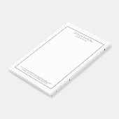 Wit & donkerblauw stippen patroon post-it® notes (Schuin)