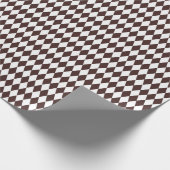 Wit & Donkerbruine Harlekijn Diamanten Cadeaupapier (Hoek)