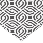 Wit donkergrijs ornament patronen antiek ontwerp korte tafelloper (Hoek)