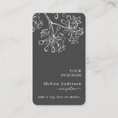 Wit  donkergrijs Visitekaartje (Achterkant)