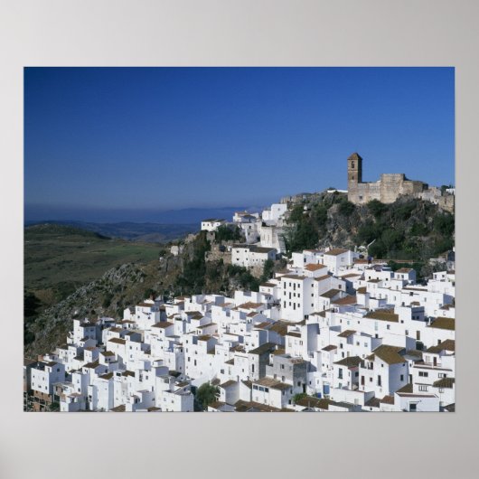 Wit dorp van Casares, Andalusië, Spanje 2 Poster (Voorkant)