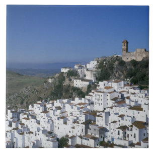 Wit dorp van Casares, Andalusië, Spanje 2 Tegeltje