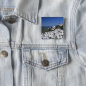 Wit dorp van Casares, Andalusië, Spanje 2 Vierkante Button 5,1 Cm (In situ)