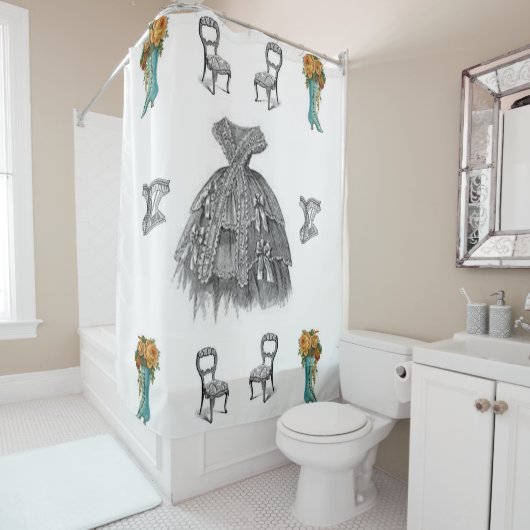  wit douchegordijn (In situ)