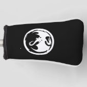 Wit-dragogolfslagdeksel Golfheadcover (Voorkant)