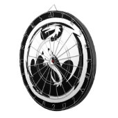Wit Dragon goud dartboard Dartbord (Voorkant Rechts)