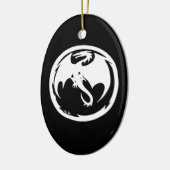 Wit dragon keramische siervoorwerpen keramisch ornament (Links)