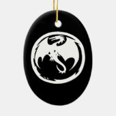 Wit dragon keramische siervoorwerpen keramisch ornament (Achterkant)