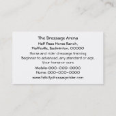 Wit dressuur piaffe logo visitekaartje (Achterkant)
