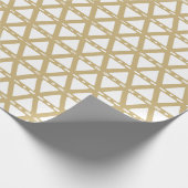  wit driehoekig geometrisch patroon cadeaupapier (Hoek)
