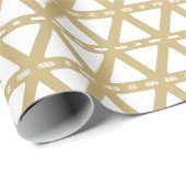  wit driehoekig geometrisch patroon cadeaupapier (Rol Hoek)