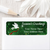 Wit-driftkerstlabel Etiket (Insitu)