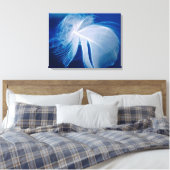 Wit drijvend veer canvas afdruk (Insitu (Slaapkamer))