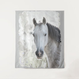 Wit droompaard wandkleed