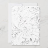 Wit Duidelijk & Eenvoudig Licht Gouden Bloemen Huw Kaart (Achterkant)