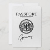 Wit Duitsland paspoort Bewaar de datum Save The Date (Voorkant)