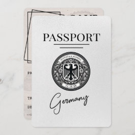 Wit Duitsland paspoort Bewaar de datum Save The Date