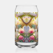 Wit Duiven Cottage Tuin Blikvorm Glas (Rechts)