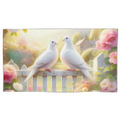 Wit Duiven Cottage Tuin Kussensloop (Voorkant)