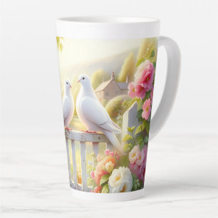Wit Duiven Cottage Tuin Latte Mok