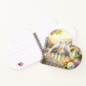 Wit Duiven Cottage Tuin Notitieboek (Binnen)