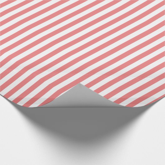 Wit + DYI 2e kleur strepen 1/2" patroon Cadeaupapier (Hoek)