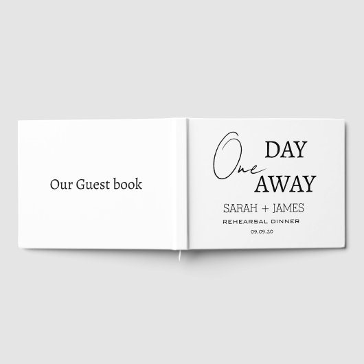 Wit een dag weg repetitie diner bruiloft gastenboek (Volledig)