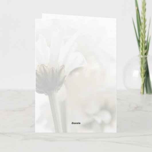 Wit Eenvoudig Bloemen Gelukkig Bruiloft Jubileum Kaart (Achterkant)