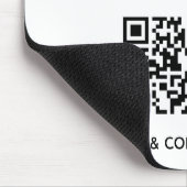 Wit Eenvoudig Elegant Wifi QR Code Netwerk Wachtwo Muismat (Hoek)