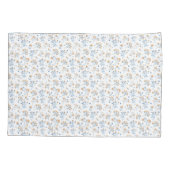 Wit Eenvoudig Minimaal Wildbloempatroon Kussensloop (Achterkant-Links)