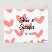 wit, eenvoudig, minimale tekststijl Vertrouwd rood Briefkaart (Achterkant)