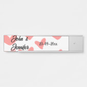 wit, eenvoudig, minimale tekststijl Vertrouwd rood Deurbordje (Voorkant)