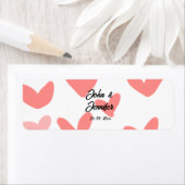 wit, eenvoudig, minimale tekststijl Vertrouwd rood Etiket (Insitu)