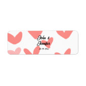 wit, eenvoudig, minimale tekststijl Vertrouwd rood Etiket (Voorkant)