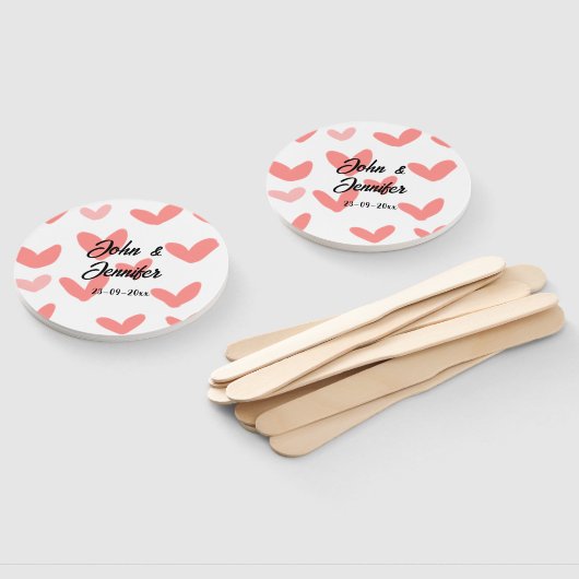 wit, eenvoudig, minimale tekststijl Vertrouwd rood Handwaaier (Niet-gemonteerd)