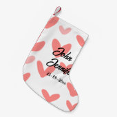 wit, eenvoudig, minimale tekststijl Vertrouwd rood Kleine Kerstsok (Voorkant (Hangend))