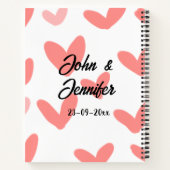 wit, eenvoudig, minimale tekststijl Vertrouwd rood Notitieboek (Achterkant)