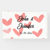 wit, eenvoudig, minimale tekststijl Vertrouwd rood Spandoek (Horizontaal)