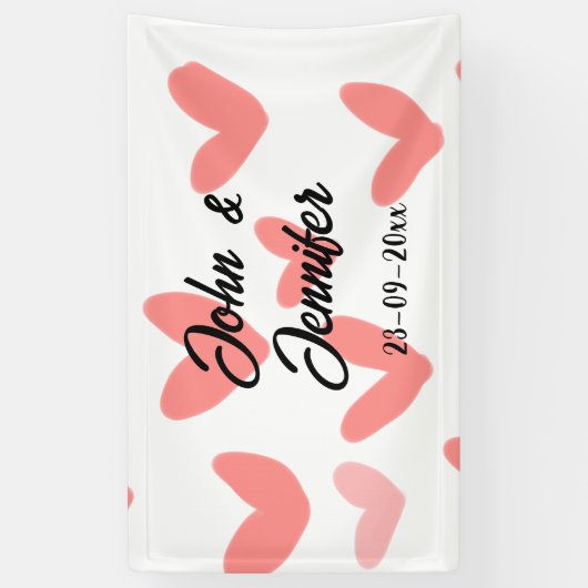 wit, eenvoudig, minimale tekststijl Vertrouwd rood Spandoek (Verticaal)