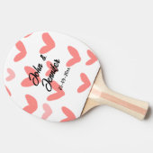 wit, eenvoudig, minimale tekststijl Vertrouwd rood Tafeltennisbatje (Zijkant)