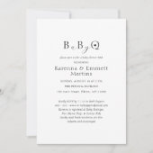 Wit Eenvoudig Minimalistisch Baby-Q BBQ Baby showe Kaart (Voorkant)